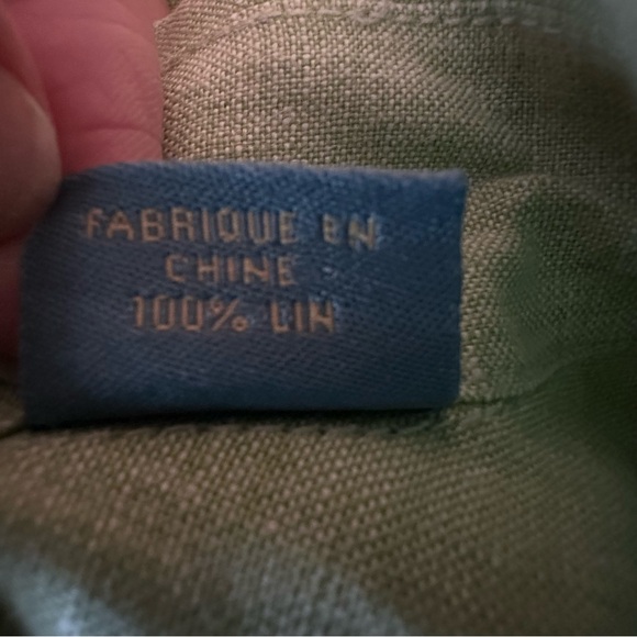 Tommy Bahama Linen Green Casual Button Down Shirt - Picture 6 of 6